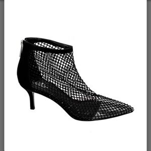 Charles David Black Mesh Heels New